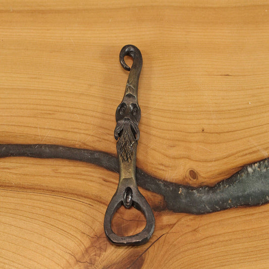 Hand-Forged Wizard & Gnome Bottle Opener – Blacksmith-Made Keychain Opener | DeWall’s Forge