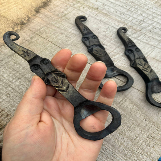 Hand-Forged Wizard & Gnome Bottle Opener – Blacksmith-Made Keychain Opener | DeWall’s Forge