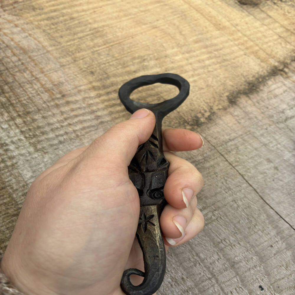 Hand-Forged Wizard & Gnome Bottle Opener – Blacksmith-Made Keychain Opener | DeWall’s Forge